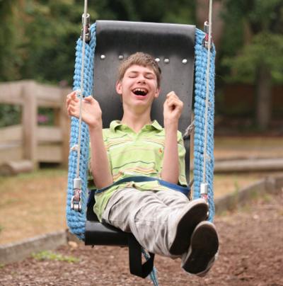 null Zipwire at the outdoor play area at Thames Valley Adventure Playground